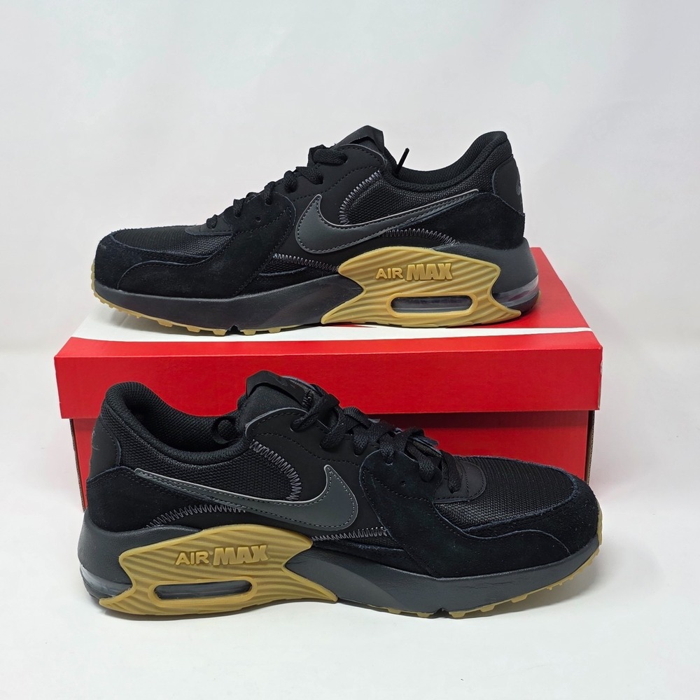 Nike Air Max Excee HV0928-010 Mens Size 12 Running Sneakers Black Anthracite Gum